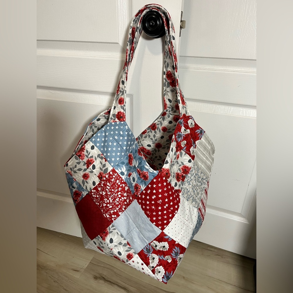 Patriotic Old Glory Pattern Colorful Mondo Large Bag. . New. Tote. Cotton.